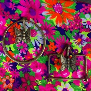 Vintage Butterfly Towel/T.P. Holder